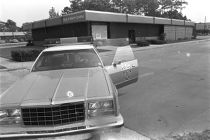 Havelock police car in front of a Bank of North Carolina building